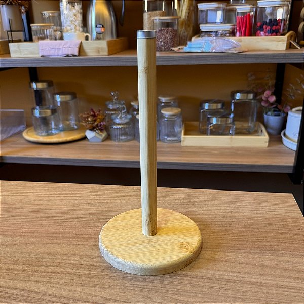 Porta Papel Toalha - Bambu