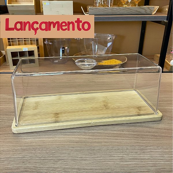 Porta Pão em Bambu com Cúpula - Linha Brisa