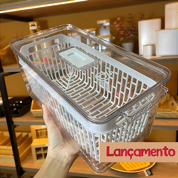 Organizador de Geladeira com cesto Dry - 6 Litros