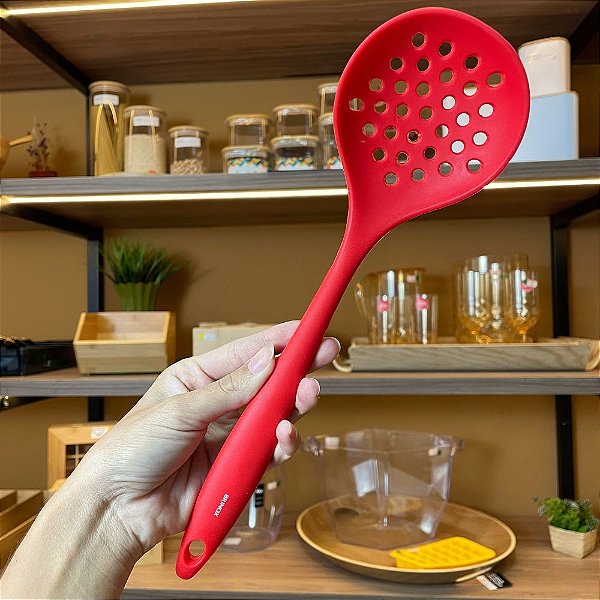 Escumadeira de Silicone - cores diversas