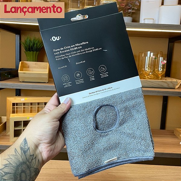 Pano de Chão em Microfibra - Chumbo Flow