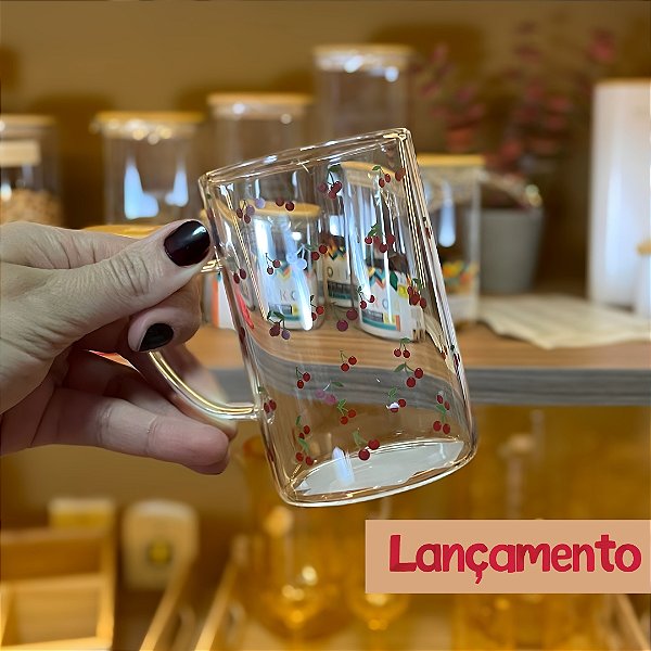 Caneca de Vidro Cherry - 280ml