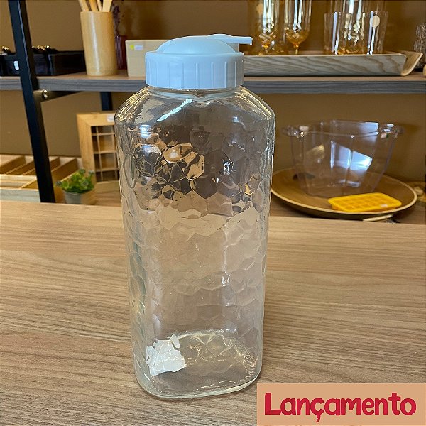 Garrafa de Vidro para Água - 1800ml - Mar