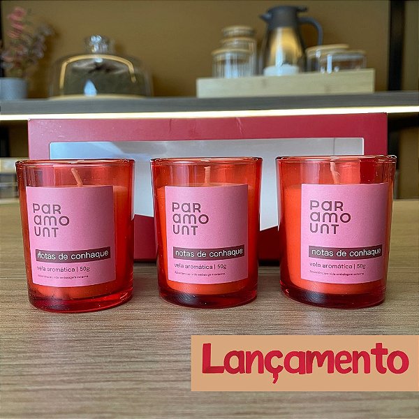 Kit 3 Velas Notas de Conhaque - 50g