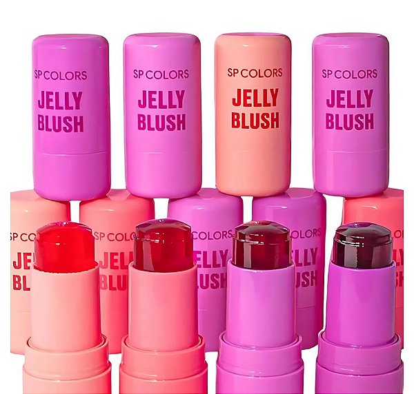 Blush Gelatina 3 em 1 SP Colors, Blush, Batom e Sombra Alta Pigmentação