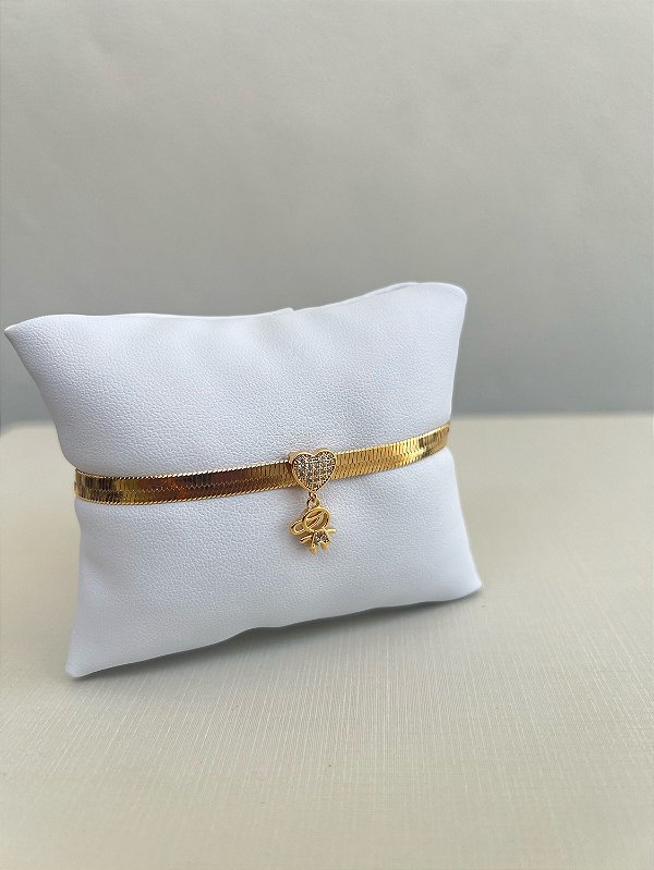 Pulseira Fita Menino Dourado Premium