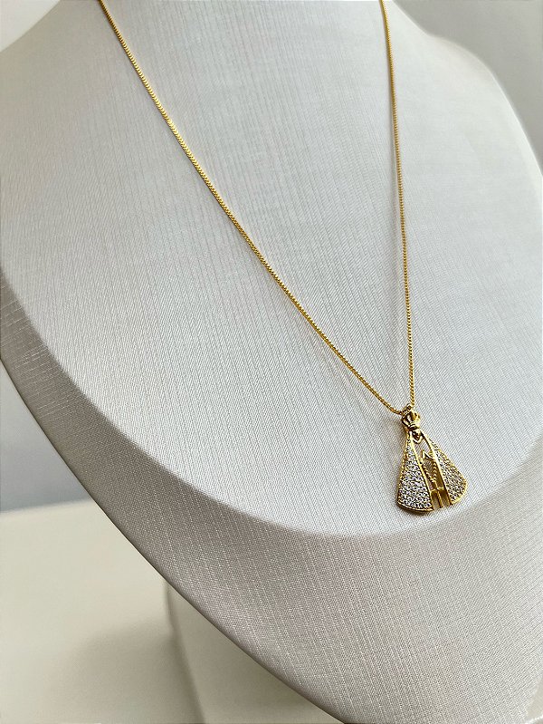 Colar N Senhora Dourado Premium