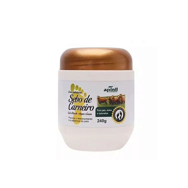 Creme Hidratante Sebo de Carneiro 240g - Apinil Cosméticos