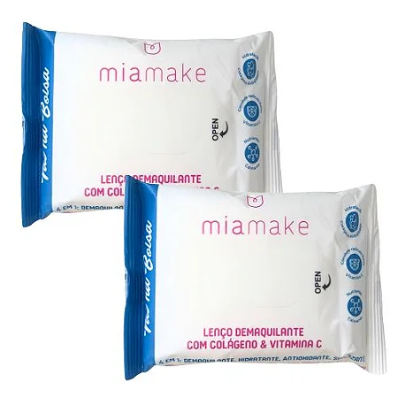 Kit 2 Pacotes Lenço Demaquilante Vai Na Bolsa Mia Make
