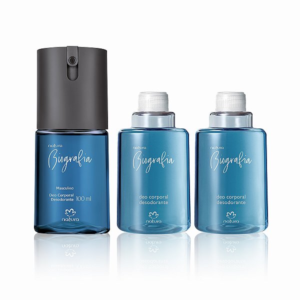 KIT 3 PRODUTOS BIOGRAFIA MASCULINO