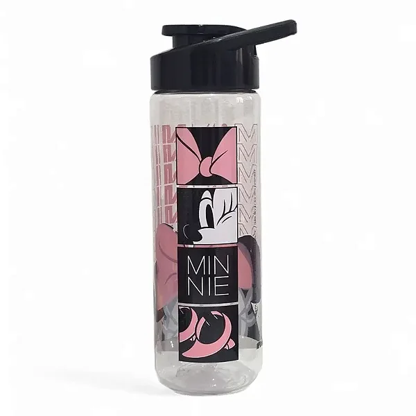 Garrafa Squeeze Minnie 700ml Tampa Abre e Fecha