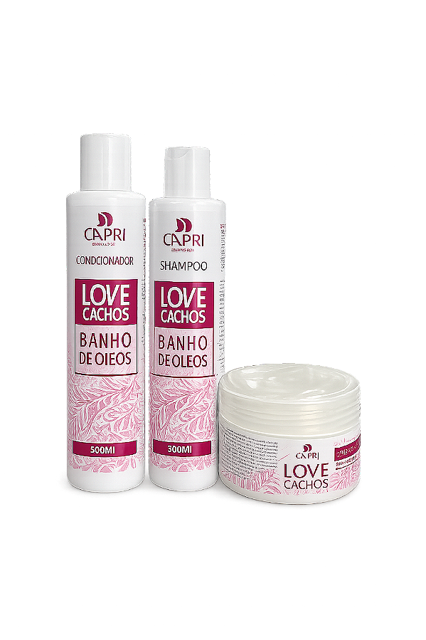 Kit Love Cachos Shampoo, Condicionador e Máscara