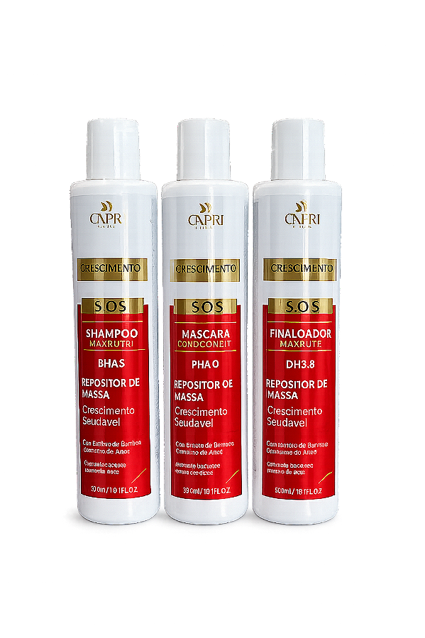 Kit Crescimento 3 Passos Capri Cabelo Saudável