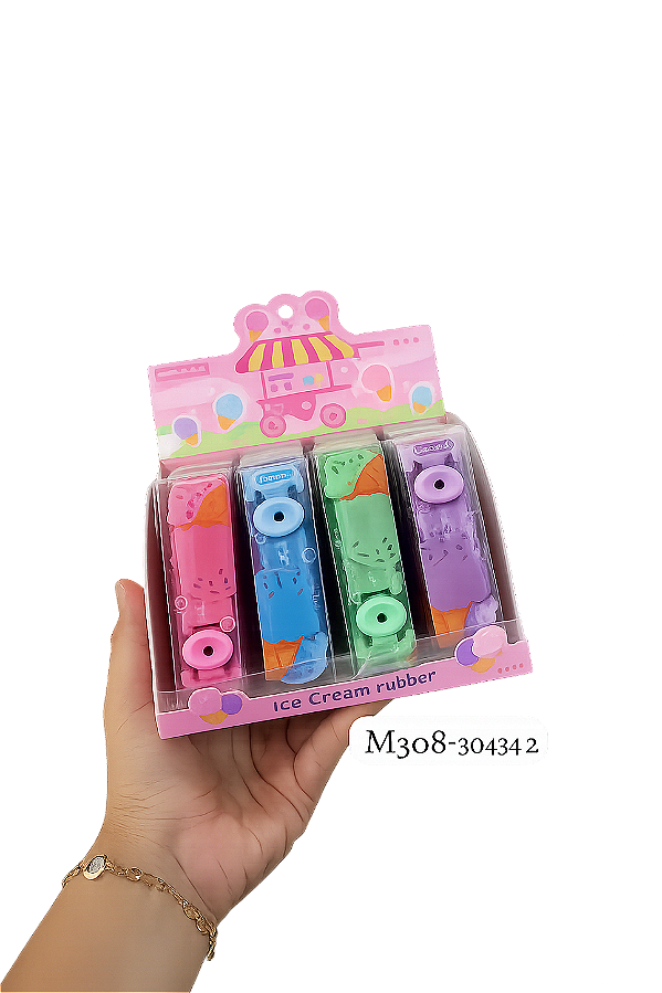 Borracha Stick Sorvete Colorida para Escola