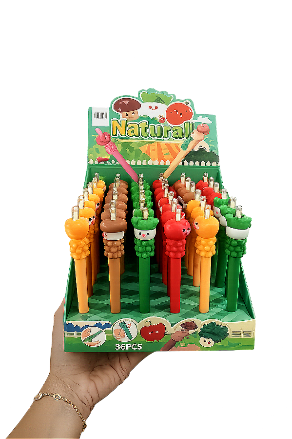 Caneta Natural com Design Divertido