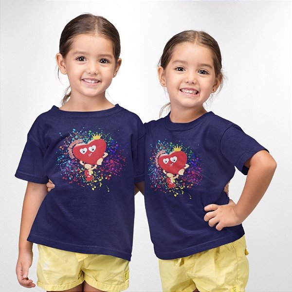 CAMISETA AMADO CORAÇÃO EXPLOSÃO - AZUL MARINHO