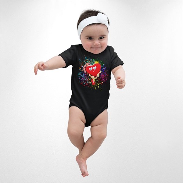 BODY AMADO CORAÇÃO EXPLOSÃO - PRETO