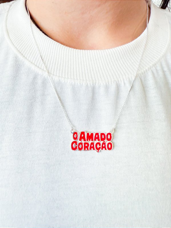 Colar O Amado coração vermelho