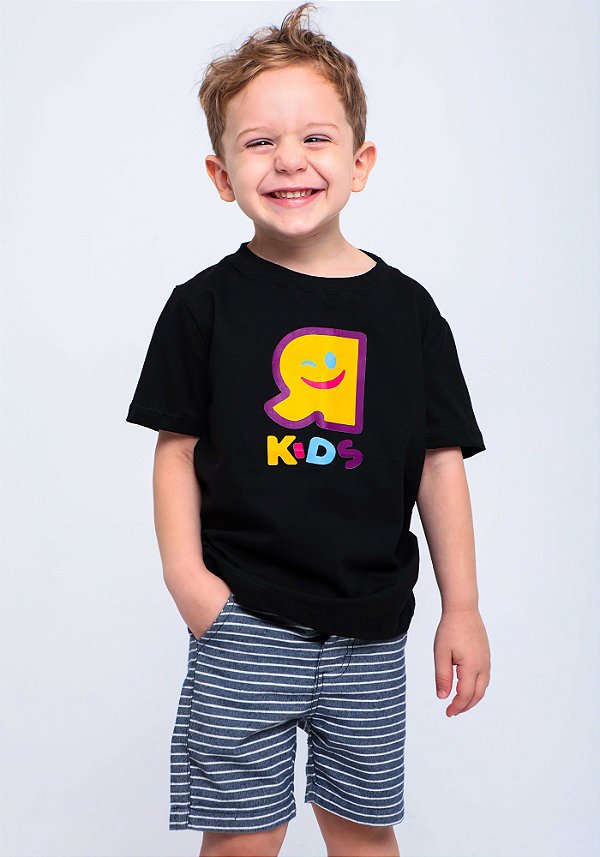 Camiseta Infantil R Kids Preta