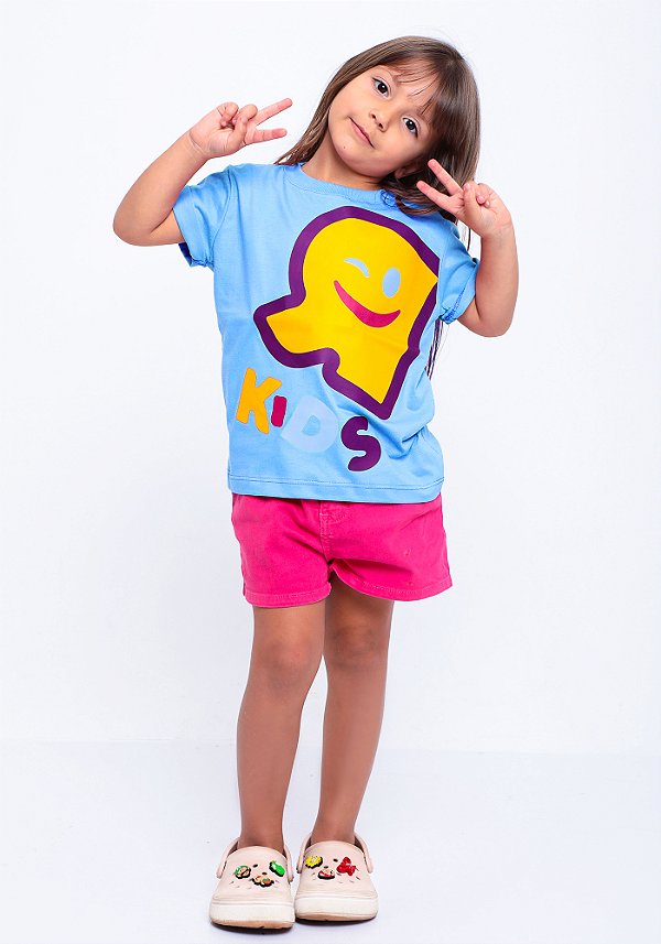 Camiseta Infantil R kids lateral azul