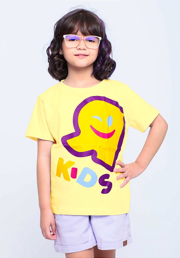 Camiseta Infantil R kids lateral amarela