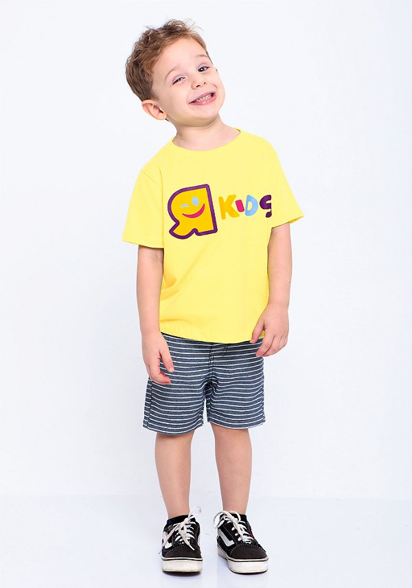 Camiseta infantil R Kids Horizontal amarela