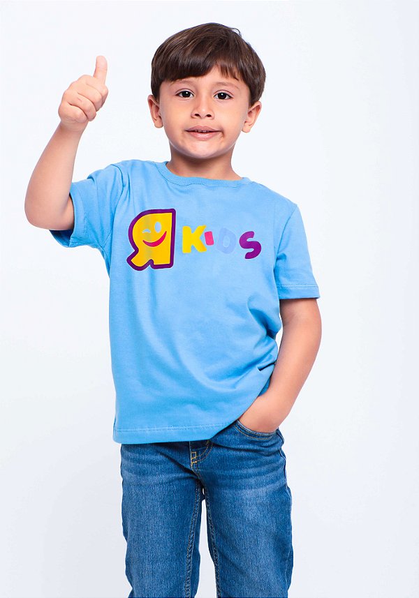 Camiseta infantil R Kids Horizontal Azul