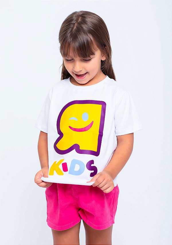 Camiseta Infantil R Kids gigante branca