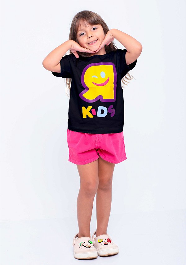 Camiseta Infantil R Kids gigante Preta