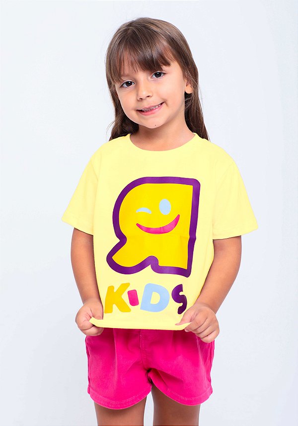 Camiseta Infantil R Kids gigante amarela