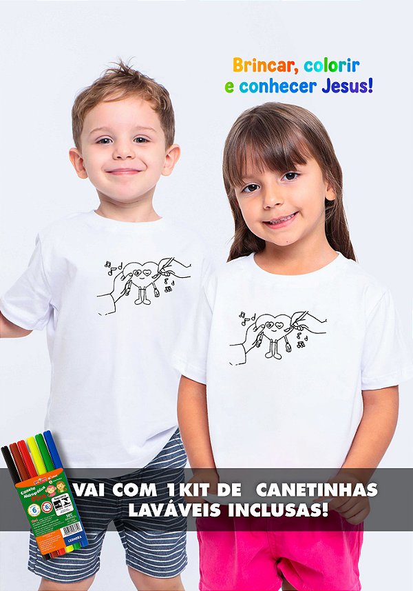 Camiseta Infantil A Criação para colorir