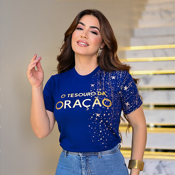 Camiseta Tesouro da Oração Azul