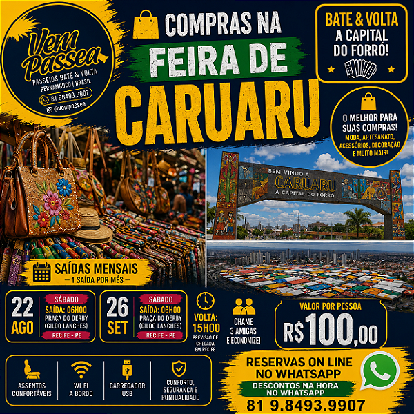 22 ago ou 26 set Feira de Caruaru