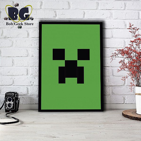 Placa Decorativa Minecraft Creeper