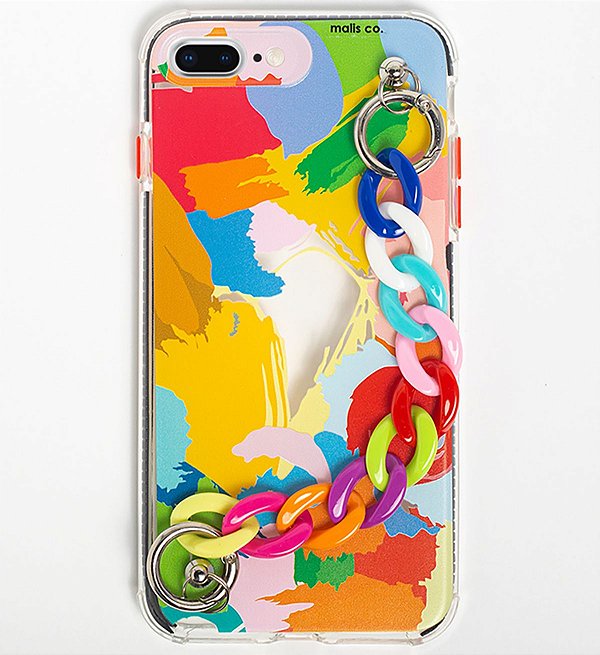Capa Silicone Premium Corrente Colorida Transparência iPhone 7/8 Plus -  Malis Co. I Seu estilo na palma da mão