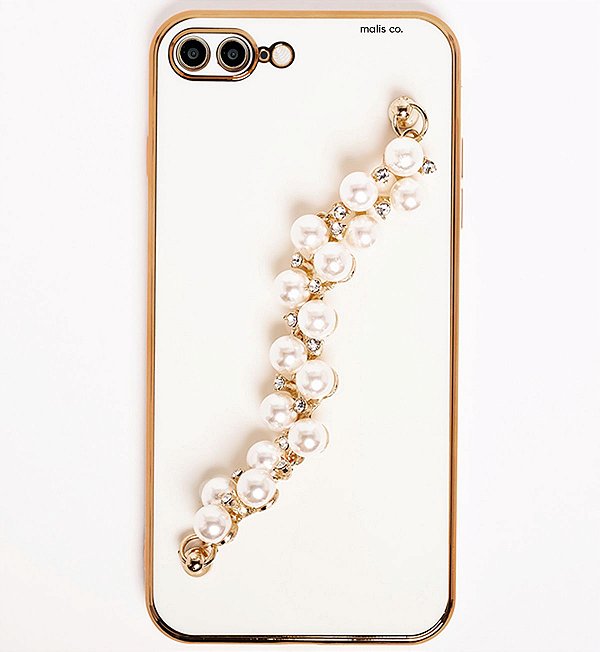 Capa Silicone Corrente de Pérolas Luxo - iPhone 7/8 Plus - Malis Co. I Seu  estilo na palma da mão