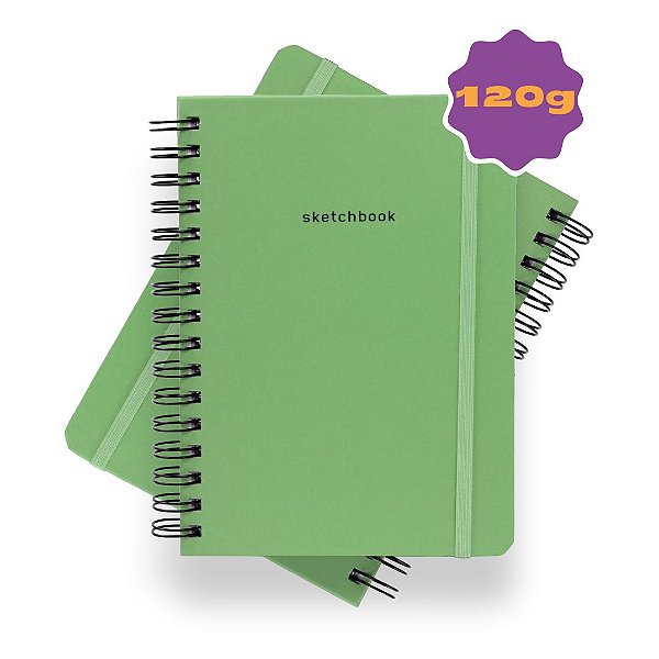 Sketchbook Sem Pauta 120G A5 Green Mint