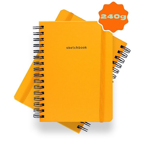 Sketchbook Sem Pauta 240G A5 Yellow Sunshine