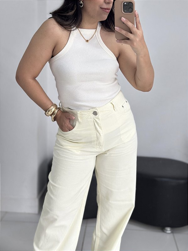 Wide Leg Amarela Revanche