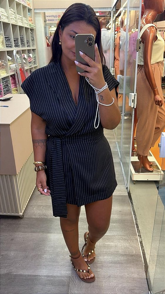 Macaquinho Clara listrado