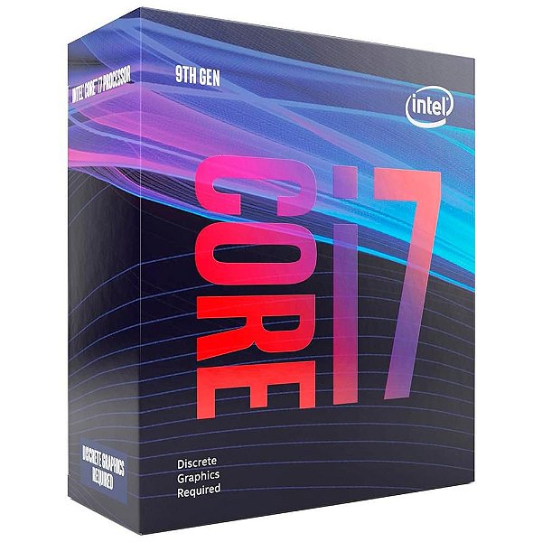 CORE I7 9700F - Processador Intel Core i7-9700F Coffee Lake, Cache 12MB, 3.0GHz (4.7GHz Max Turbo), LGA 1151 - BX80684i79700F
