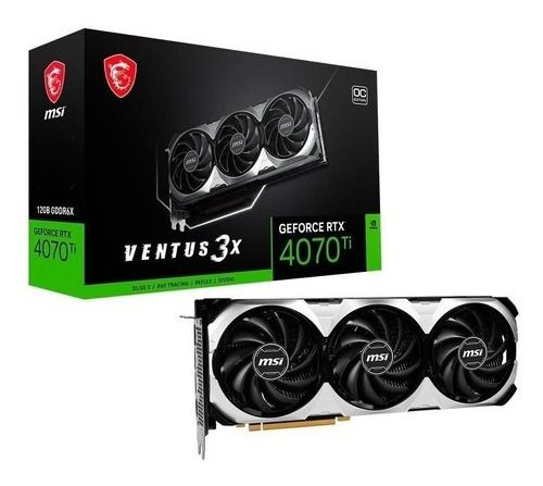 Placa de Vídeo RTX 4070 Ti Ventus MSI NVIDIA GeForce, 12 GB GDDR6X, DLSS 3, Ray Tracing