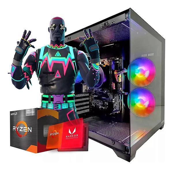 PC Gamer Info3 AMD Ryzen 5 5600GT | 16GB DDR4 | SSD M.2 500Gb | Fonte Real 500W | Placa Mãe A520M
