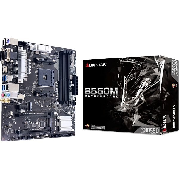 Placa Mãe Biostar B550MX/E PRO, Chipset B550, AMD AM4, mATX, DDR4