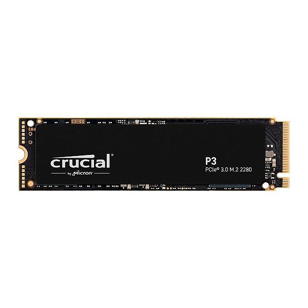 SSD Crucial P3, 2TB, 3D NAND, M.2 NVMe, Leitura: 3500Mb/s e Gravação: 3000Mb/s