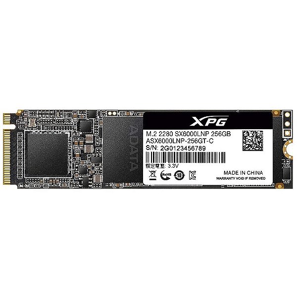 SSD 256 GB Adata XPG SX6000 Lite, M.2 NVMe, Leitura: 1800MB/s e Gravação: 900MB/s