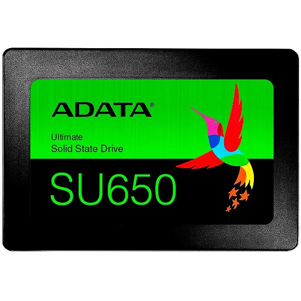 SSD 120 GB Adata SU650, SATA, Leitura: 520MB/s e Gravação: 450MB/s