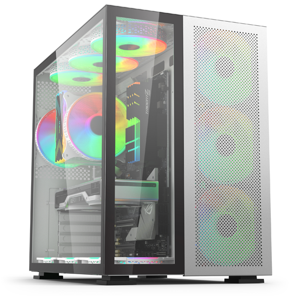 Gabinete Nexus Gamer Gallium T5, Sem Fonte, Sem Coolers, Branco