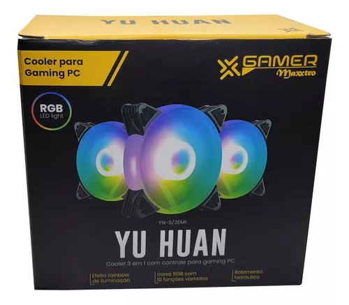 Kit C/ 3 Ventoinha 120mm Rgb Maxxtro Yh-s