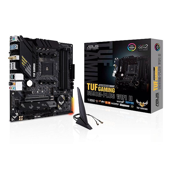 Placa Mãe Asus TUF Gaming B550M-PLUS Wi-Fi II AMD AM4, mATX, DDR4